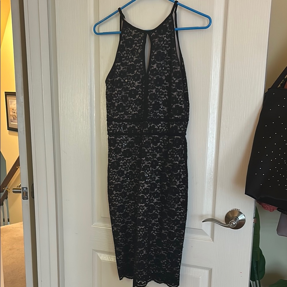 New Women’s Elegant Black Lace Dress Size 10
